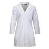 Professional Poly Cotton White Dustcoat With Long Sleeve For Men